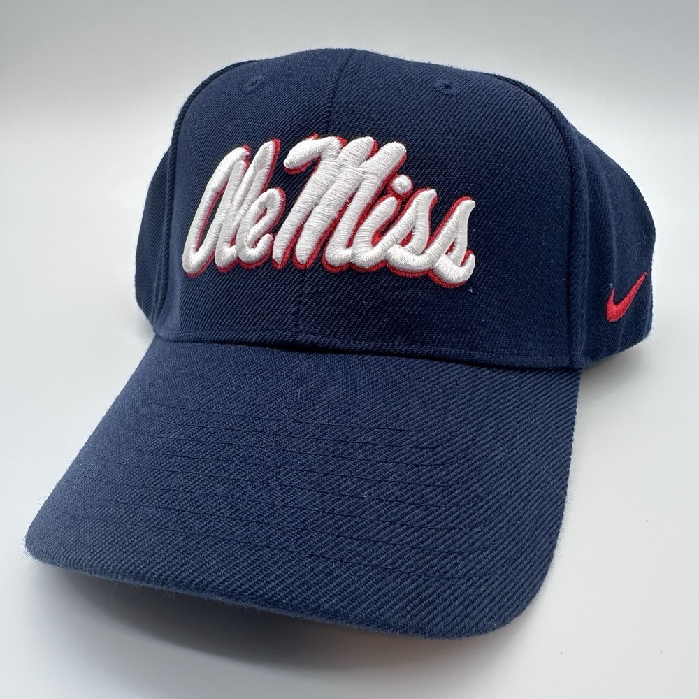 Ole Miss Mississippi Hat Adjustable Team Nike Swoosh Rebels Strap Back New